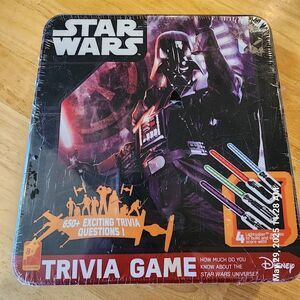 Star Wars Trivia Board Game with Lightsaber Family Game Darth Vader Disney NEW